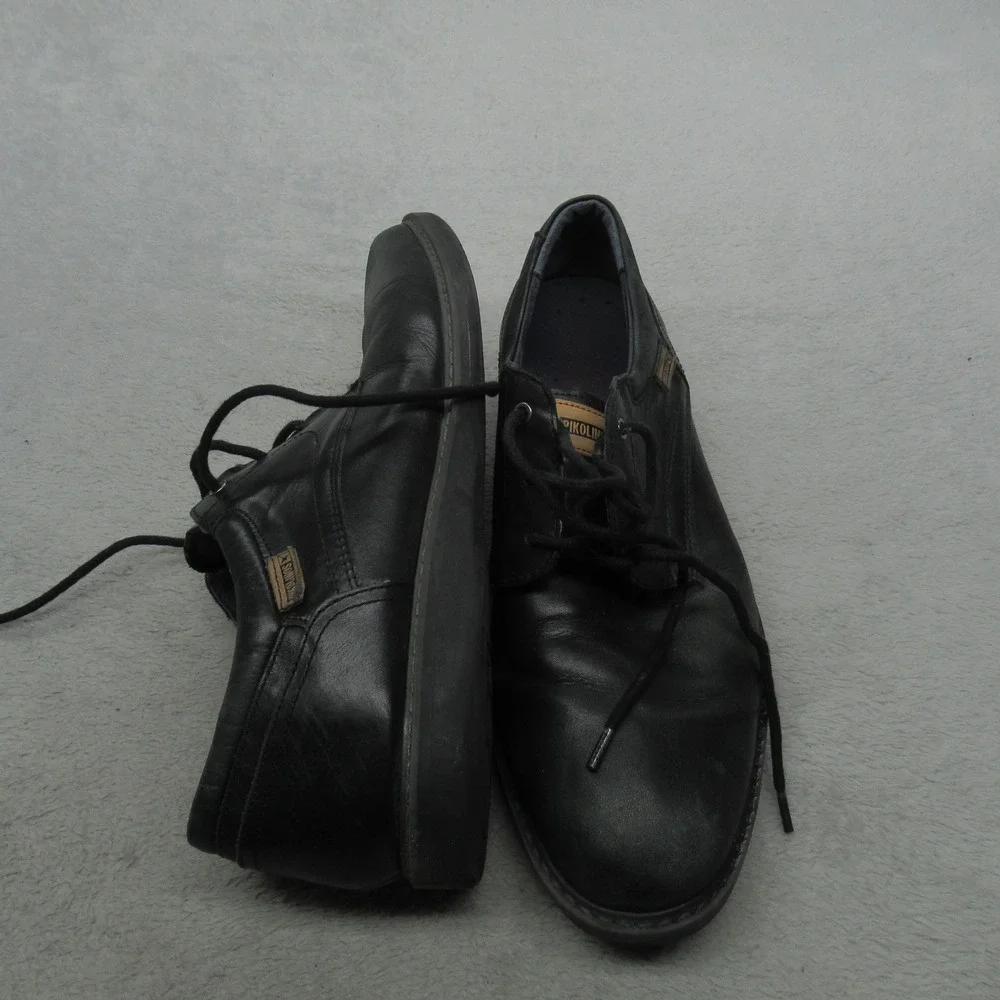 Pikolinos Mens 9 Oxford Shoes Black Leather Lace‎ Up Casual Dress Comfort EU42